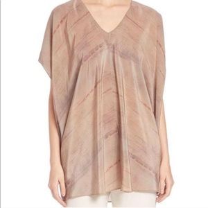 Eileen Fisher ‘Mocha Grove’ Print 100% Silk Tunic